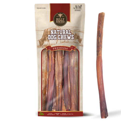 12-inch champion chew bully stick for dogs - single ingredient, natural, odour-free | Ombrava