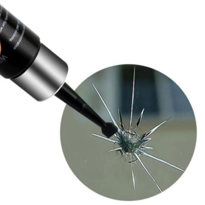 10 Bottles Value Pack, Automotive Windshield Repair Kit: black, silver windshield crack repair tool/product image, product de