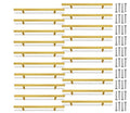 10 PCS Gold Cabinet Handles 128mm Hole Centres 200mm T Bar Kitchen Pulls