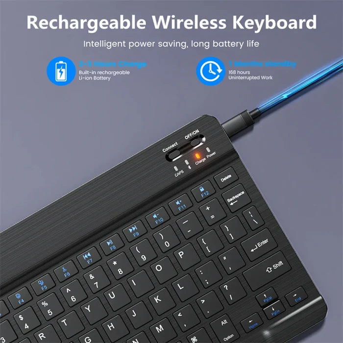 10" Wireless Bluetooth Keyboard and Mouse Set by "": lavender purple, white portable keyboard and mouse set with a smartphone