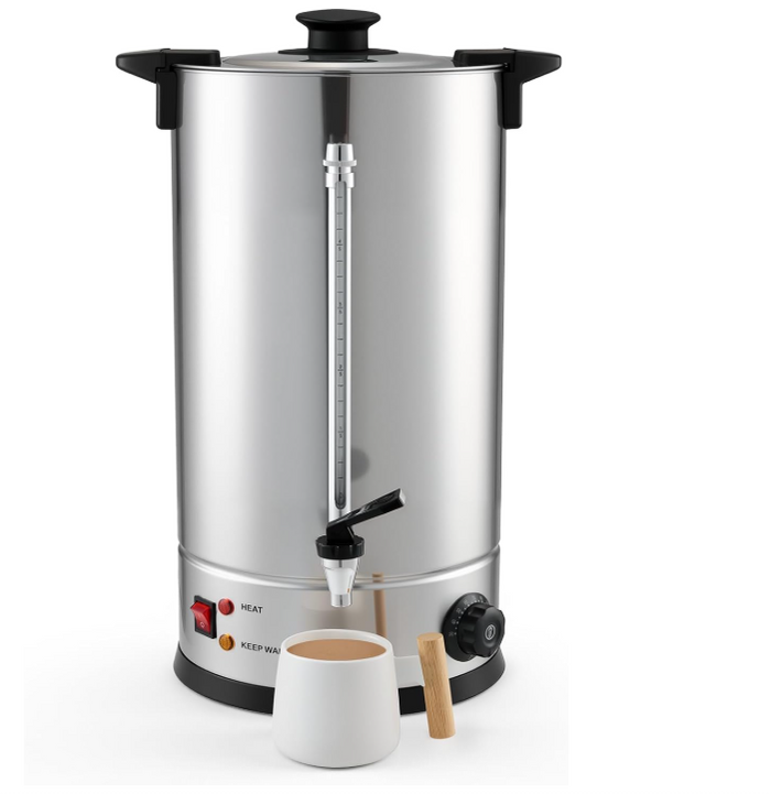 10L Hot Water Boiler Urn 1800W Stainless Steel Catering Tea Coffee Dispenser -75
