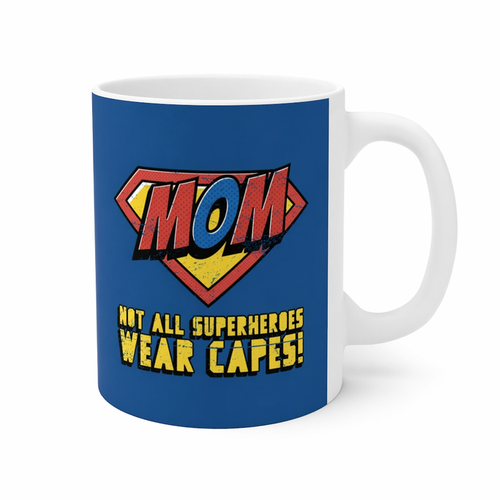 11oz Mom Mug with Superhero Design Default