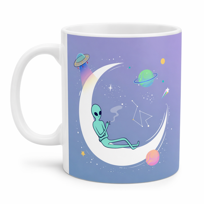 11oz Purple Alien Mug - A Cool and Spooky Drinkware Default