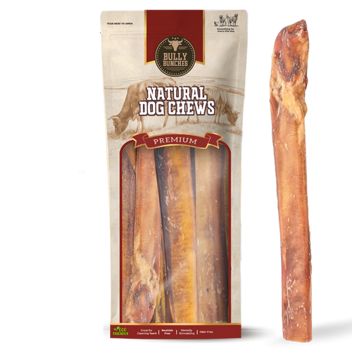 12-inch monster bully stick for dogs - single ingredient, natural, odour-free | Ombrava