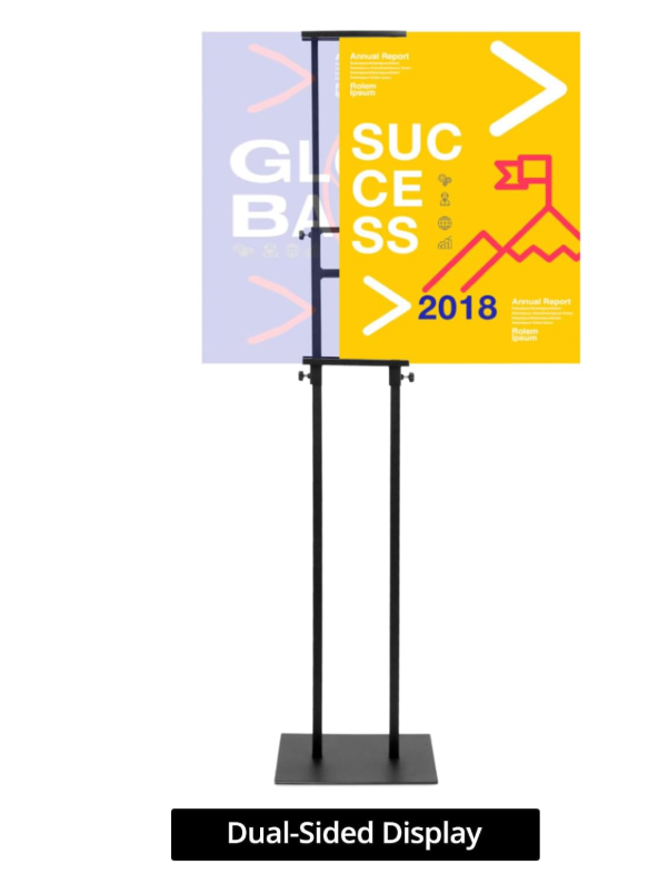 2Pack Poster Stand Double Sided Adjustable Sign Holder 83" Menu Display Stand-90