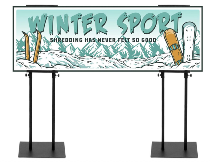 2Pack Poster Stand Double Sided Adjustable Sign Holder 83" Menu Display Stand-90