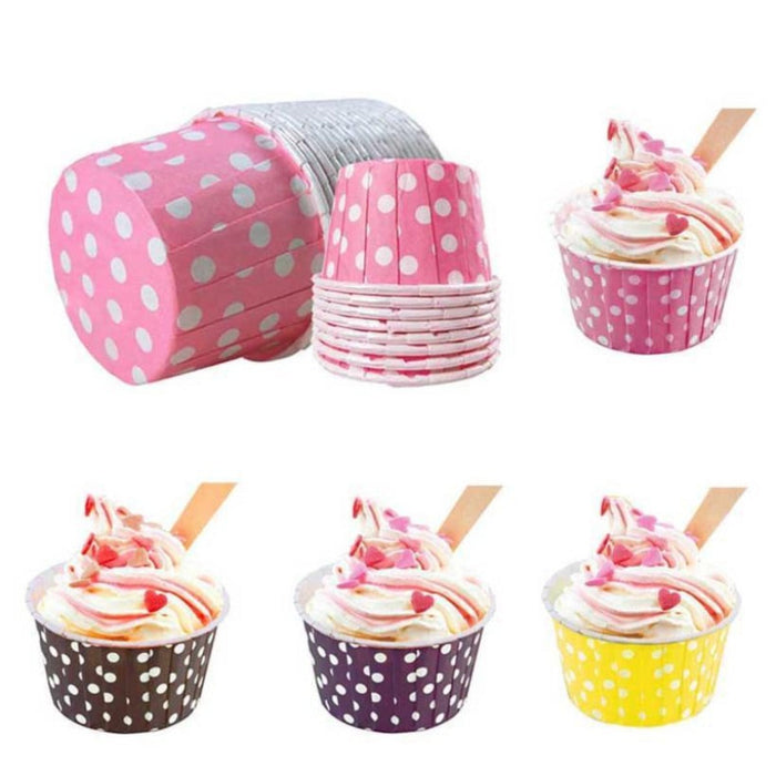 200 Pieces of Heat-Resistant Wholesale Cake Baking Cups: pink, white cupcakes, cute, colorful style