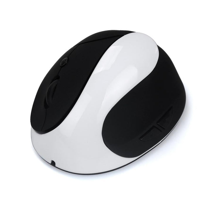 2.4GHz Rechargeable Wireless Vertical Mouse with 1600DPI, Compatible with PC, Laptop, and Mac: black, white computer mouse, m