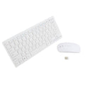 2.4Ghz Wireless Gaming Keyboard and Mouse Bundle: white, light gray wireless keyboard and mouse set with USB receiver, minima