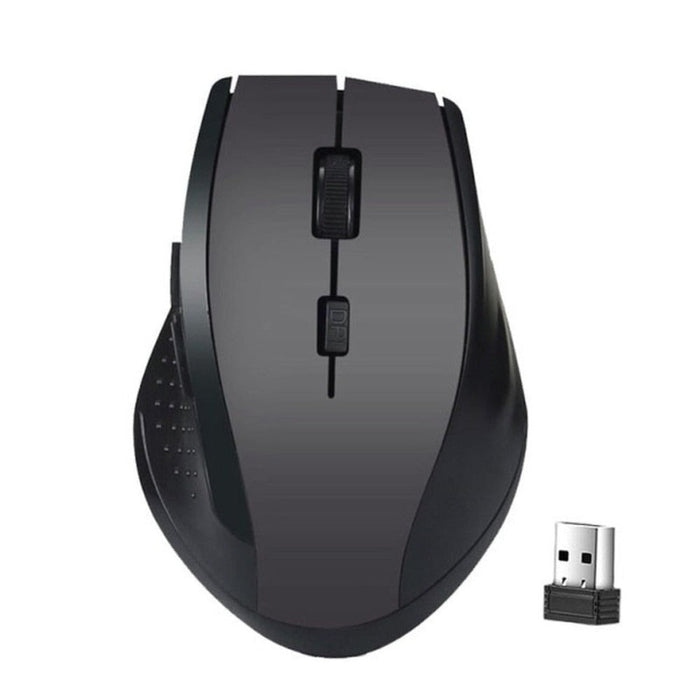 2.4GHZ Wireless Mouse, Enhanced Connectivity for Effortless Navigation: black, dark gray wireless computer mouse with USB rec