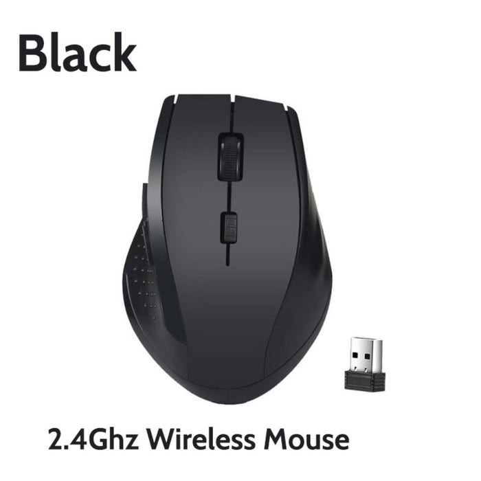 2.4GHZ Wireless Mouse, Enhanced Connectivity for Effortless Navigation: black, dark gray wireless computer mouse with USB rec
