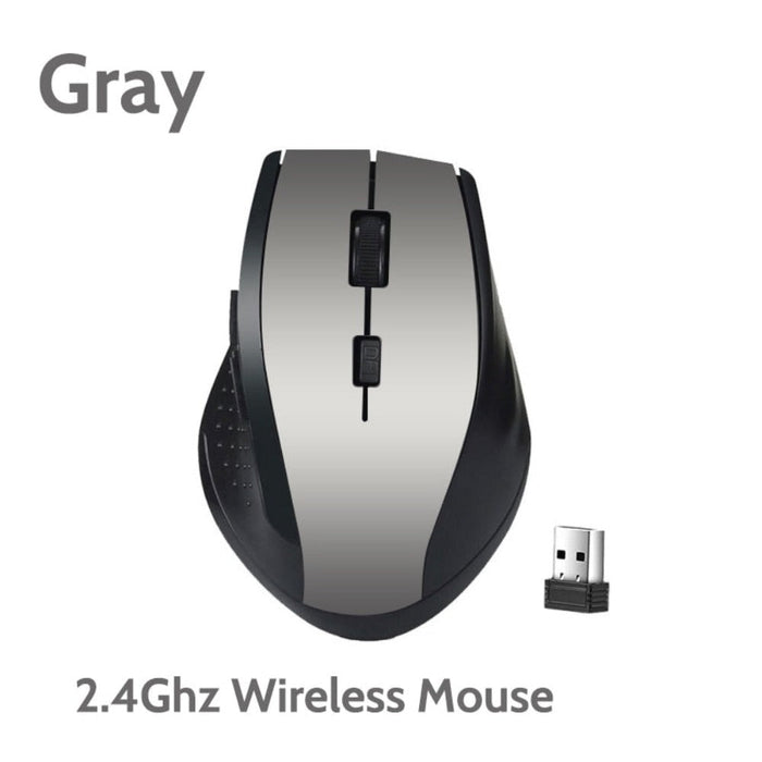 2.4GHZ Wireless Mouse, Enhanced Connectivity for Effortless Navigation: black, dark gray wireless computer mouse with USB rec