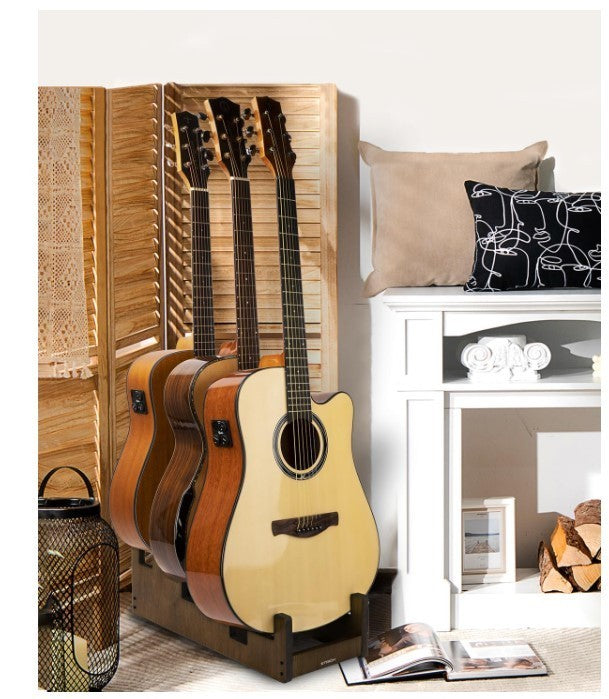 3 Guitar Stand Wooden Rack Multi Holder Acoustic Electric Bass-301