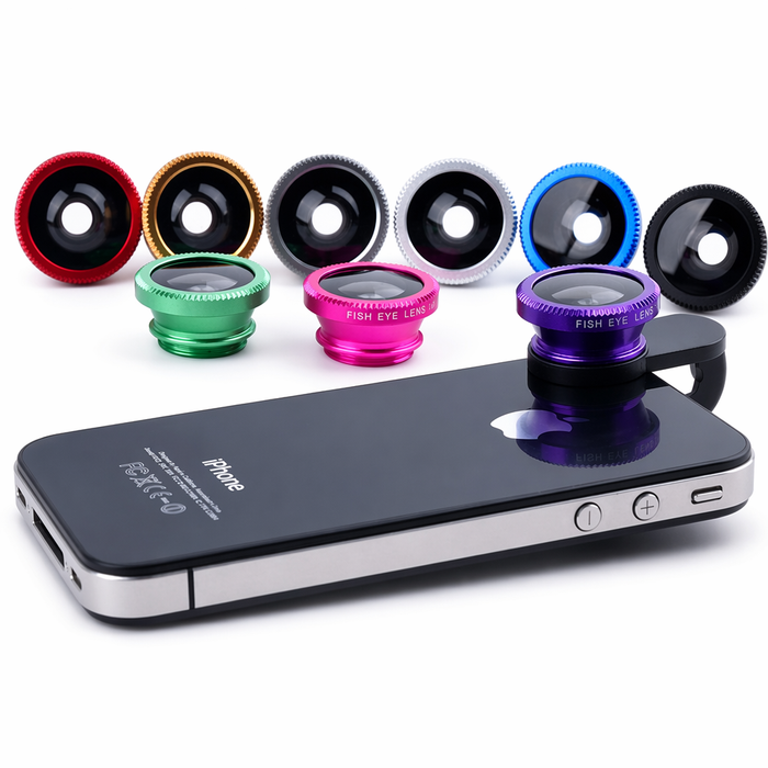 3-in-1 Lens for Special Effects on Mobile Phones Black