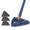 360 Self-Draining Cleaning Mop (3-pack): dark navy blue, orange floor cleaning mop head, modern functional style