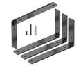 4 Pcs Shelf Brackets, 5.4mm Thicked Floating Shelf Bracket,25.5 cm Black L-217