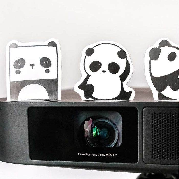 45PCS Panda Stickers for Creative Crafts: black, white panda characters, kawaii cartoon style