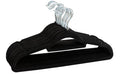 50 Non Slip Velvet Hangers Heavy Duty Felt Coat Hangers 360 Degree Swivel Black