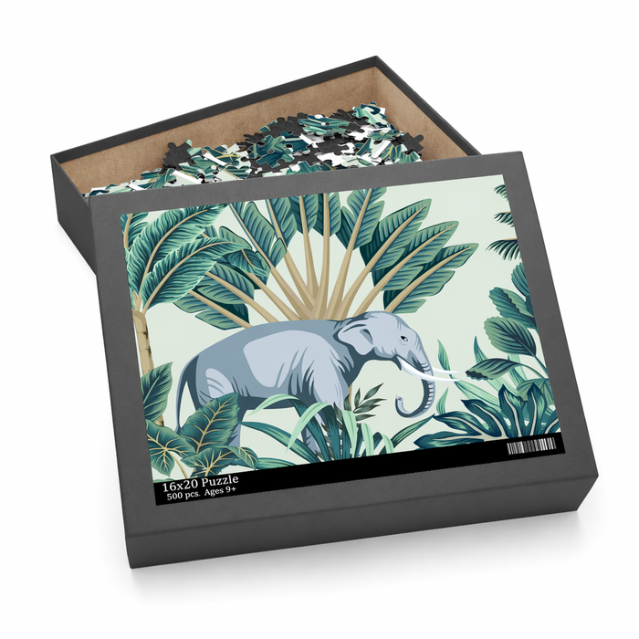 500-Piece Puzzle Featuring Majestic Wild Elephants Default