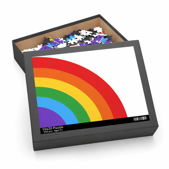 500-Piece Rainbow Art Jigsaw Puzzle: A Colorful Challenge Default