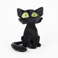 8-inch Cat Plush Toy - Baby-Safe Black