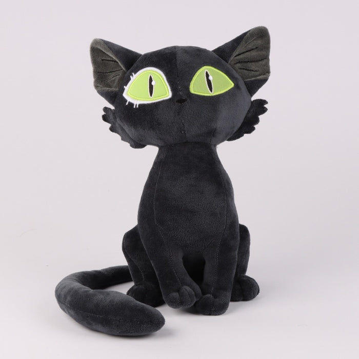 8-inch Cat Plush Toy, Baby-Safe: white, pink cartoon cat, cartoon/kawaii style