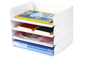 A4 Letter Trays 4 Tier Stackable Office Desk File Rack Document Letter Tray