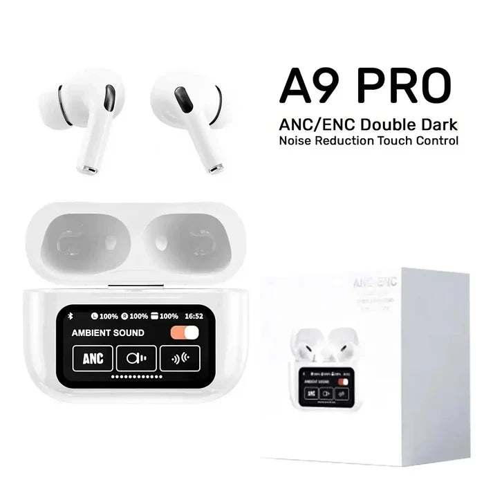 A9 Pro Earbuds — 36Hr Battery, ANC & Bluetooth 5.4