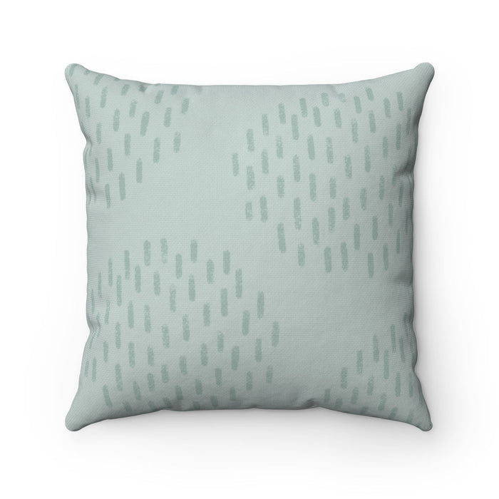 Abstract Green Print Decorative Cushion, Available in 4 Sizes: pale mint green, muted gray-green square throw pillow, minimal