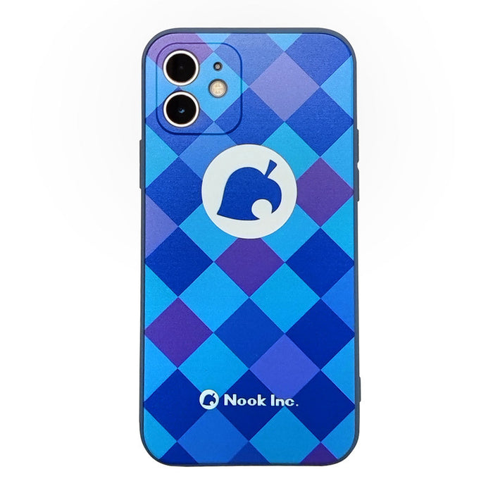 ACNH Nook Phone Case Collection for iPhone and Samsung: pink, white Animal Crossing Nook Inc. logo/theme, cartoon style