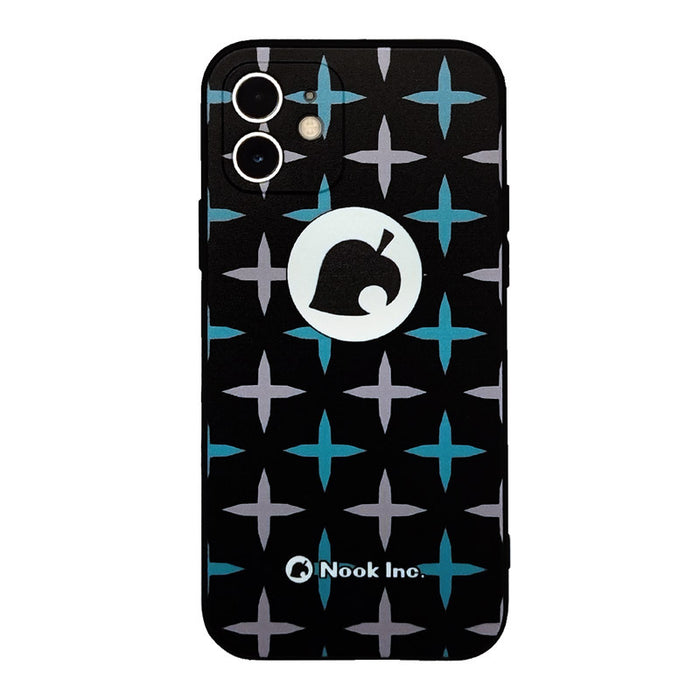 ACNH Nook Phone Case Collection for iPhone and Samsung: pink, white Animal Crossing Nook Inc. logo/theme, cartoon style