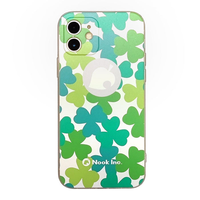 ACNH Nook Phone Case Collection for iPhone and Samsung: pink, white Animal Crossing Nook Inc. logo/theme, cartoon style