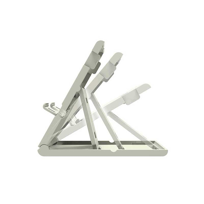 ACNH Playstand with Game Card Storage: off-white, light green tropical leaf and small floral pattern, minimal style