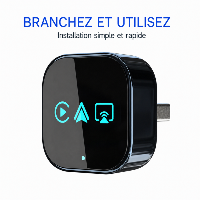 Adaptateur CarPlay & Android Auto Sans Fil – MP01