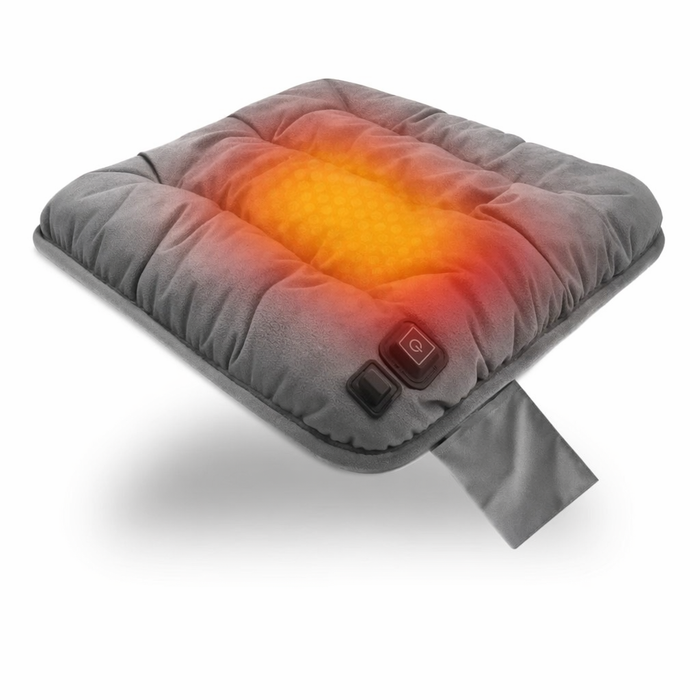 Adjustable Chair Cushion with Heat Function Gray
