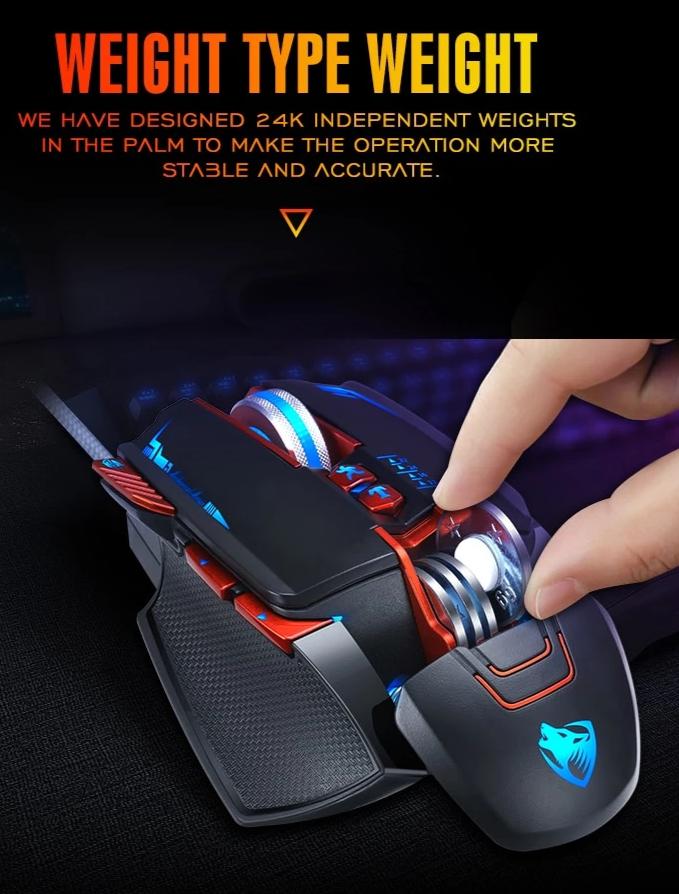 Adjustable LED Gaming Mouse with 8 Buttons and Customizable DPI, DragonV9: black, green wired gaming computer mouse, futurist