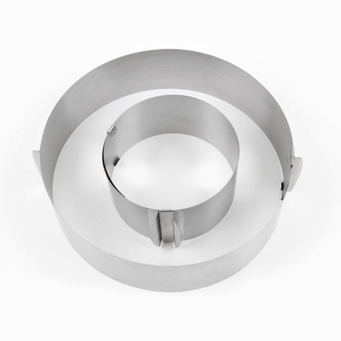 Adjustable Mold for Round Stainless Steel Cake Shape: silver, brown round cake baking mold/ring, minimal style
