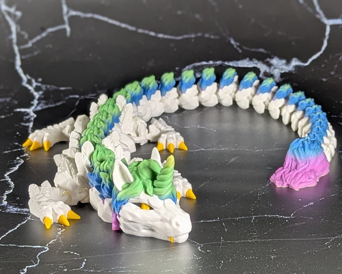 Alicorn Dragon with Rainbow mane