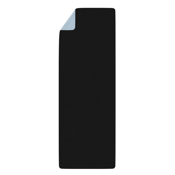 Alpine Horizon Serene Yoga Mat: light blue, peach mountain landscape, minimal scenic illustration style