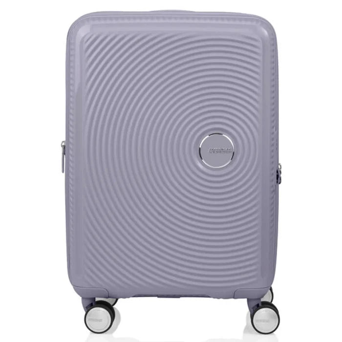 American Tourister Curio 2 - 55 cm Expandable Carry-On Spinner Suitcase - Hushed Orchid / Glow