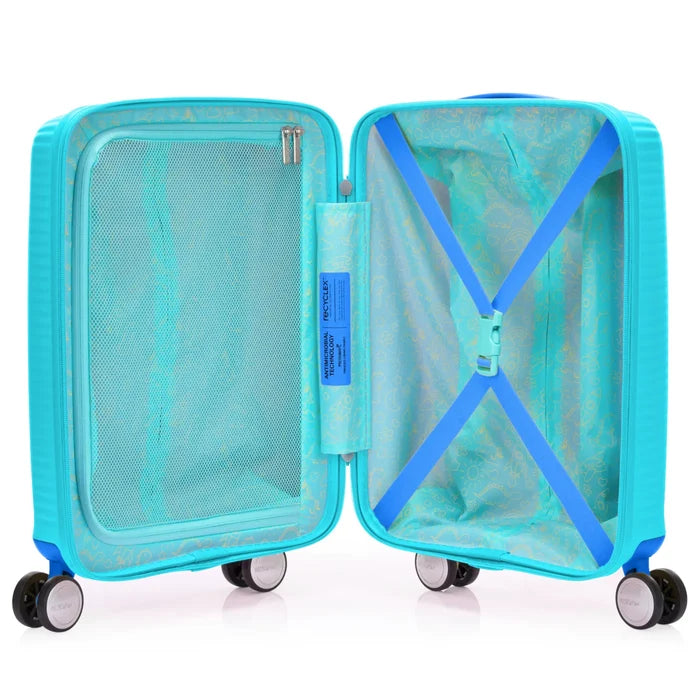 American Tourister Little Curio 47 cm Carry-On Kids Spinner Suitcase - Teal / Blue