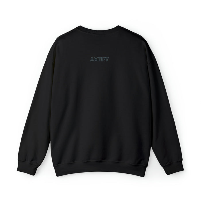 Anime Blue Hair Sweater: black, blue anime-style blue-haired girl character, anime graphic streetwear style
