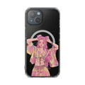 Anime Girl Magnetic Case for iPhone, A Case That Showcases the Charm of Anime on Your iPhone: black, clear illustrated pink-h