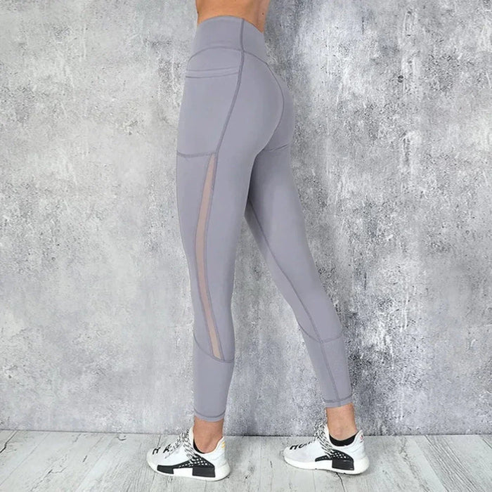 Athletic Legging for Women with Convenient Side Pockets: black, dark gray high-waisted leggings, athletic activewear style