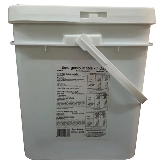 Back Country Cuisine 7 Day Emergency Bucket - Freeze Dried Food (21 Meals)