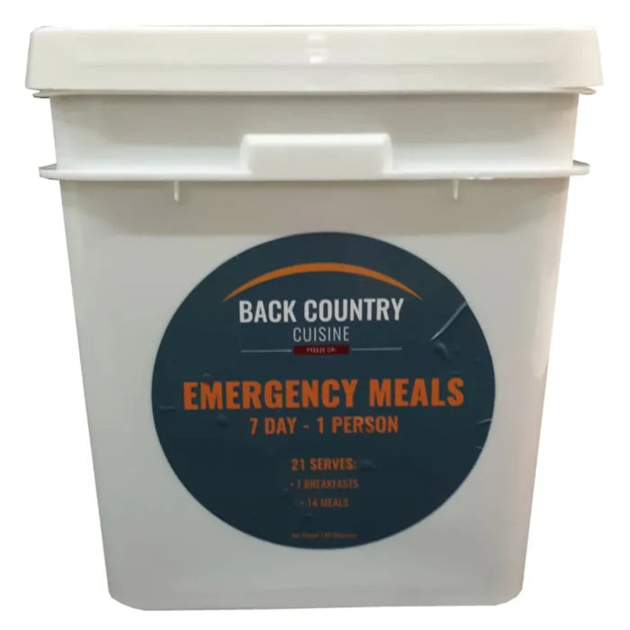Back Country Cuisine 7 Day Emergency Bucket - Freeze Dried Food (21 Meals)