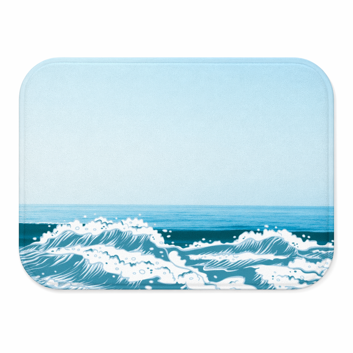 Bath Mat with a Coastal Theme Default