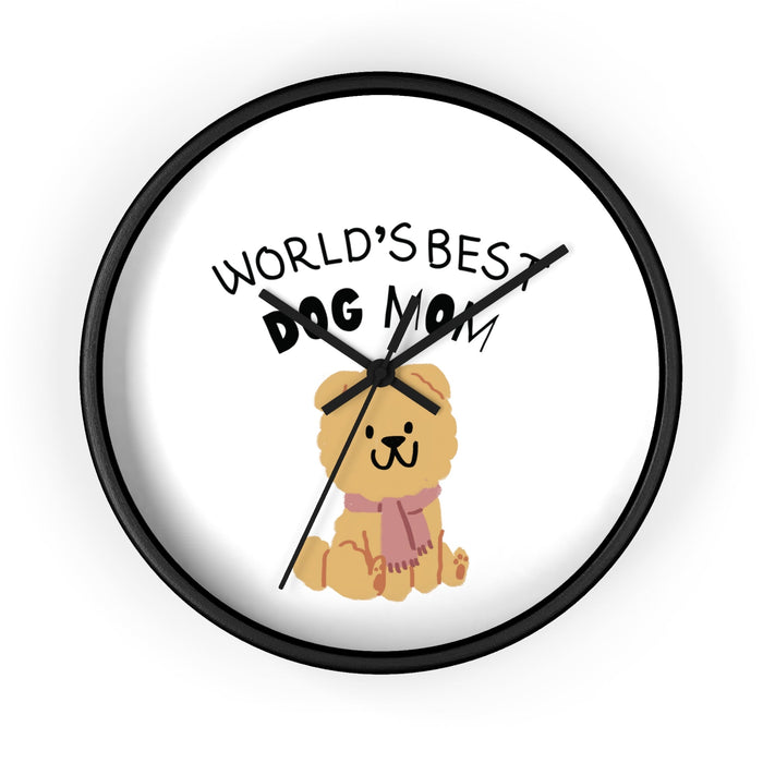 Best Wall Clock for Dog Lovers: black, white cartoon dog