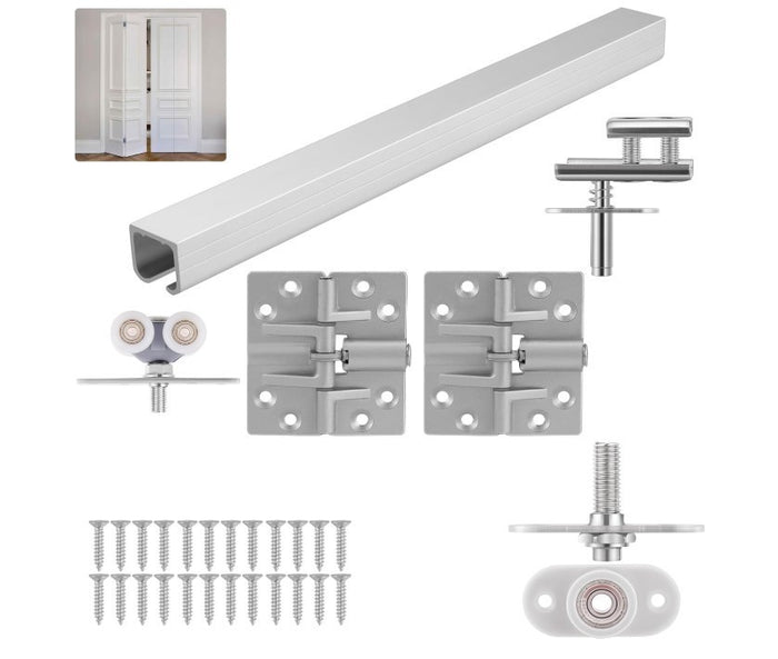 Bifold Door Hardware Kit 900mm Track Heavy Duty Folding Closet Set – 900mm-165
