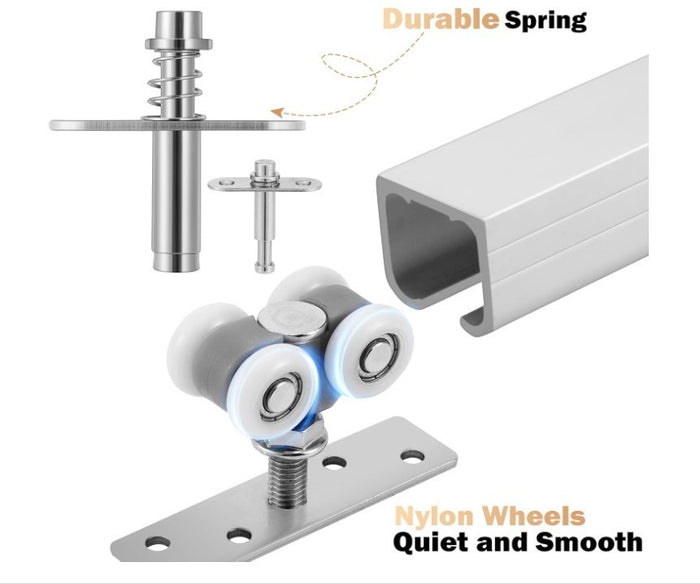 Bifold Door Hardware Kit 900mm Track Heavy Duty Folding Closet Set – 900mm-165
